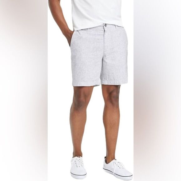 Goodfellow Linden Slim Fit Shorts 5” inseam Linen Blend flat front - Picture 1 of 8